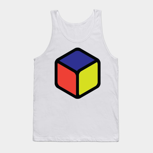 Cube Muted Tones Tank Top by DankSpaghetti